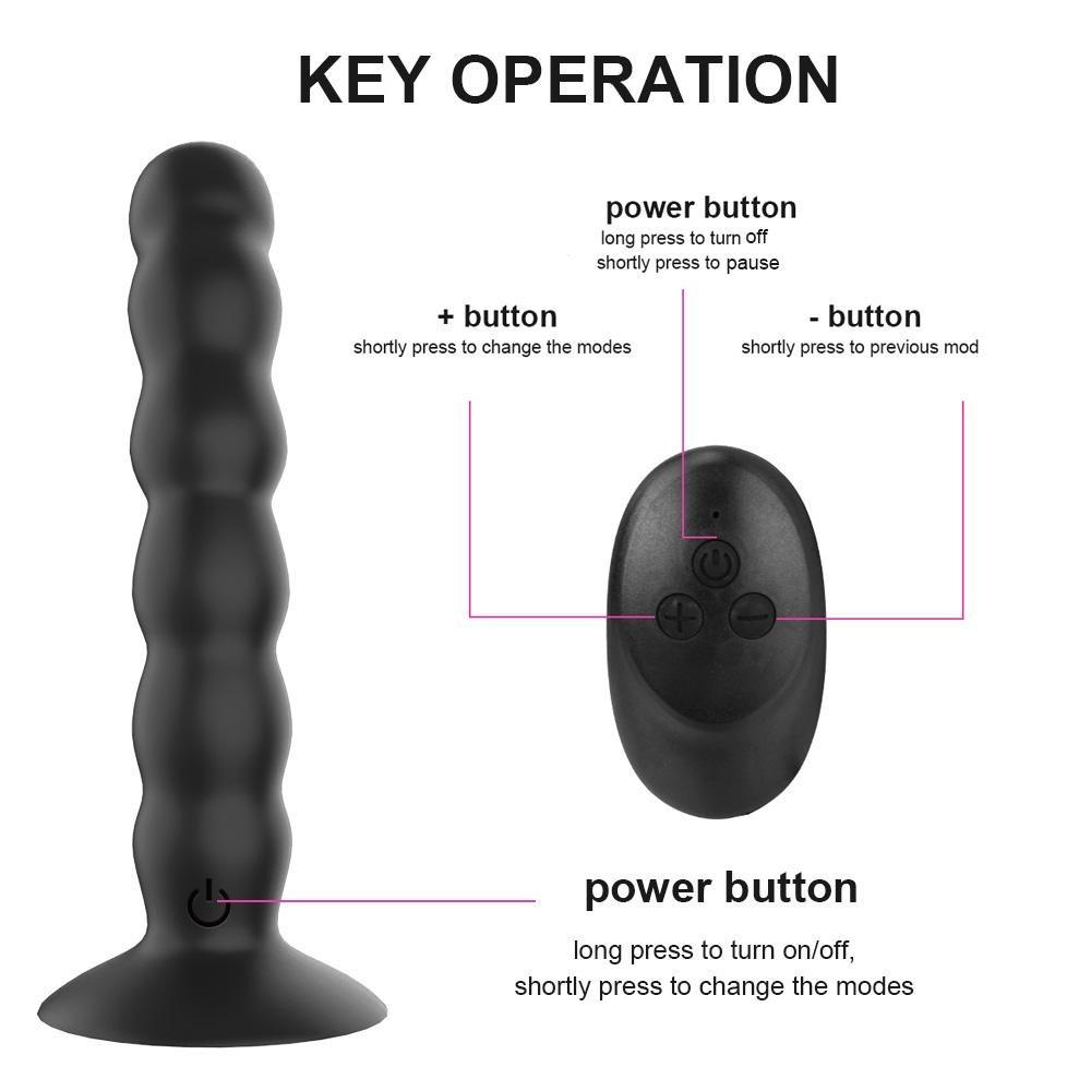 15/19cm Butt Plug Anal Beads Vibrators for Women Men Prostate Massager Dildos Sex Toys Adults Goods Suction Wireless Erotic Shop
