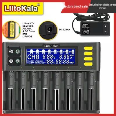 LiitoKala Lii-S8 8-Slot LCD Lithium Battery Charger
