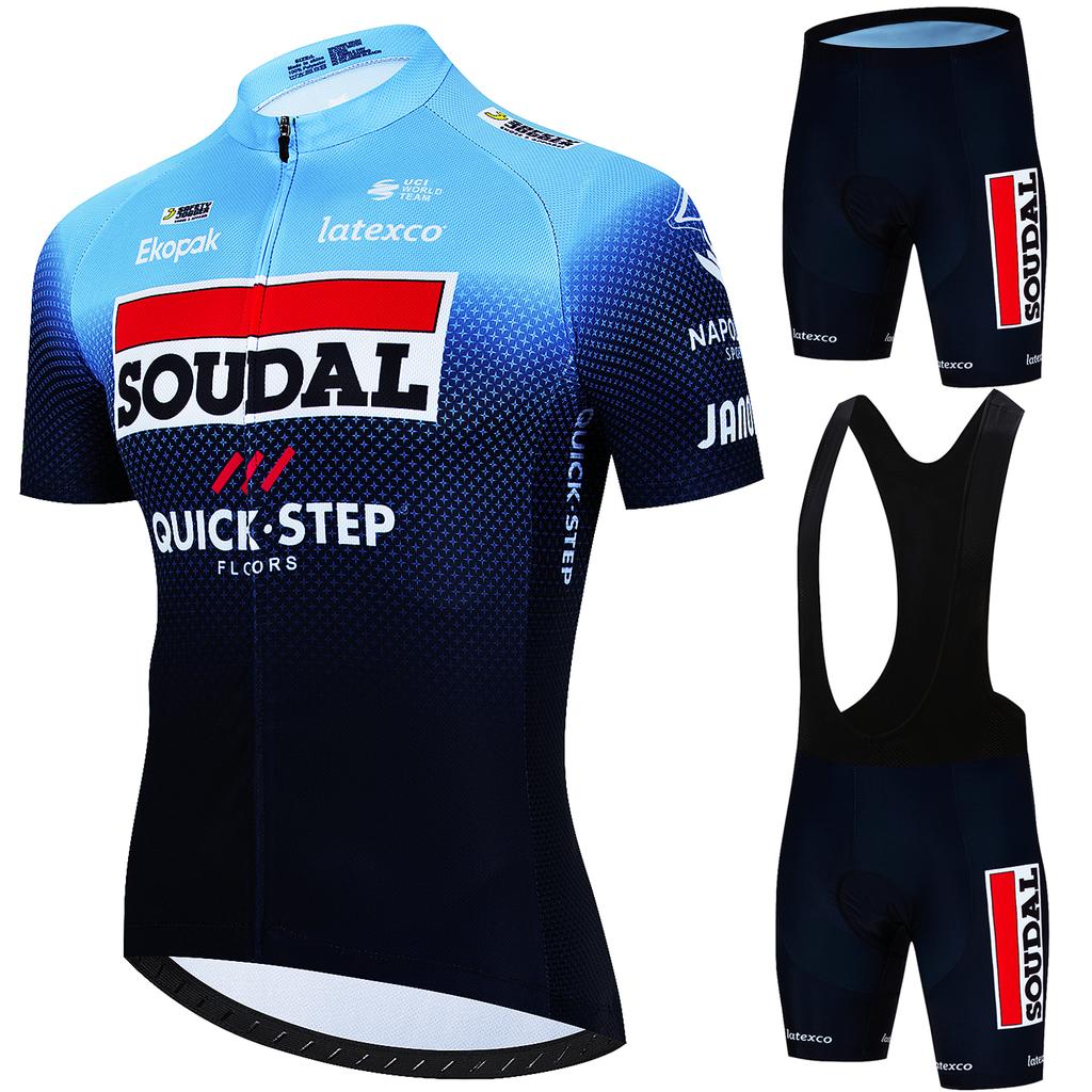Heren Wielerkleding Set Quick Step Kleding 2026 Fietsen Kleding Zomer Fiets Jersey Fietsjas Man Lente Korte Broek Koersbroek