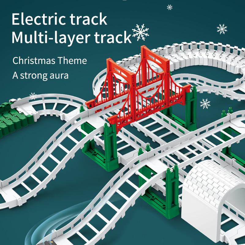 Non-Toxic Christmas Track Car Train Toys Children Electric Track Toy Car Christmas Car Kids Educational Toys For Children Birthday Gift