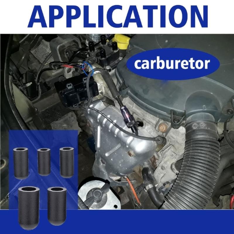 Carburetor Vacuum Port Cover Set with Closed-End Black Rubber Pieces, 3/16" 5/32" 7/32" 1/4" 5/16" 3/8" Size Groups for Service Use and Storage