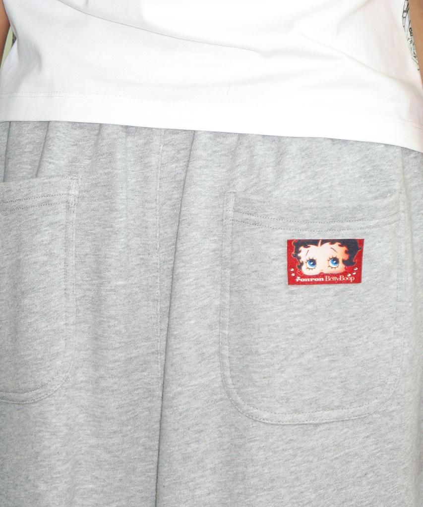 RONRON Betty Boop Lettering Sweat Jogger Pants Gray