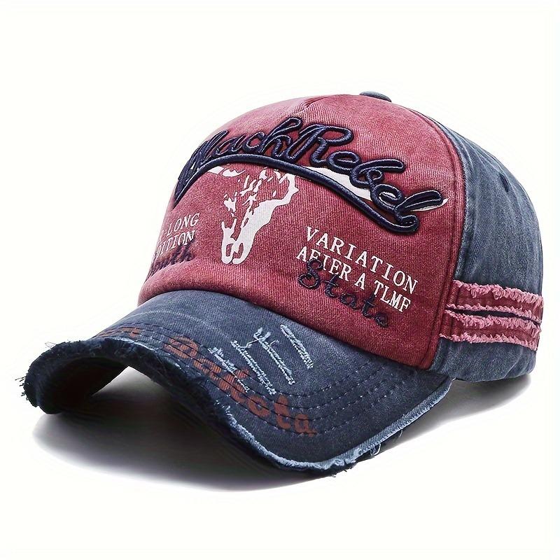 

Adjustable Sun Protection Baseball Cap - Unisex,Bull Horn Embroidery Design, Perfect for Outdoor Activities, Casual Wear Adjustable вино красного