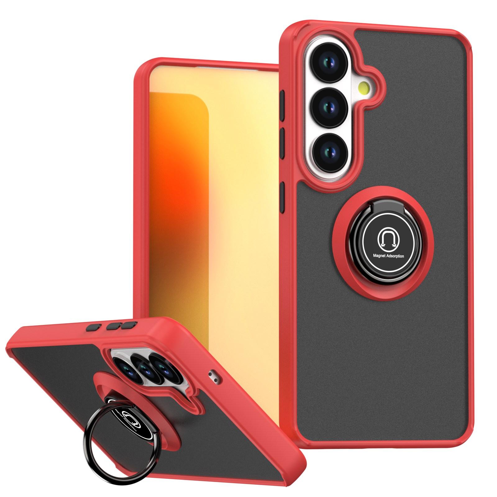 

PC Magnetic Ring Holder Armor Matte Case For Samsung Galaxy S26 25 Ultra Plus Magnetic Holder Ring bracket Cover Galaxy S25 Plus