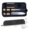 Outdoor BBQ Tools Stainless Steel Barbecue Tool Set Cloth Bag Fork Shovel Clip and Sweep Barbecue Sticks