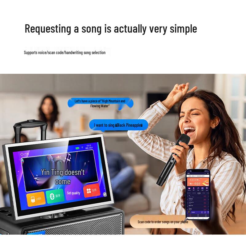Philips KTV Sound System with Rotating Screen and Karaoke