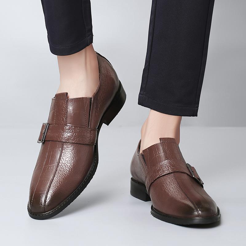 New Slip-on All-match Flats Casual Genuine Leather Men Dress Shoes Handmade Male Comfortable Loafers Mens Slip On Walking Shoes