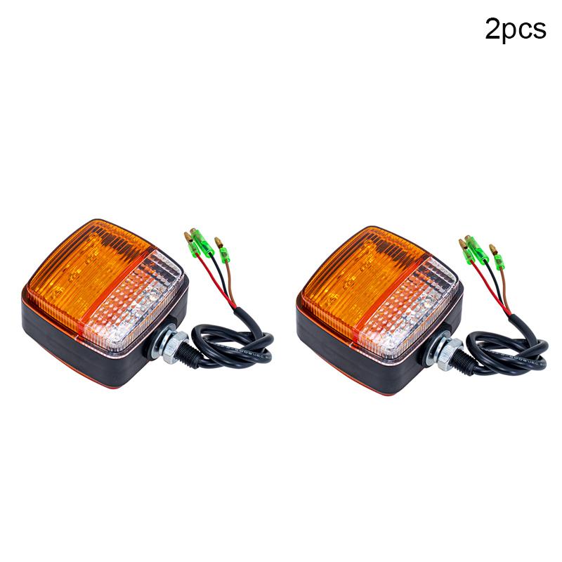 1/2Pcs Forklift Tractor Turn Signal Light Double-sided 12V 24V LED Light Waterproof Motorcycle Direction Indicator Lamp