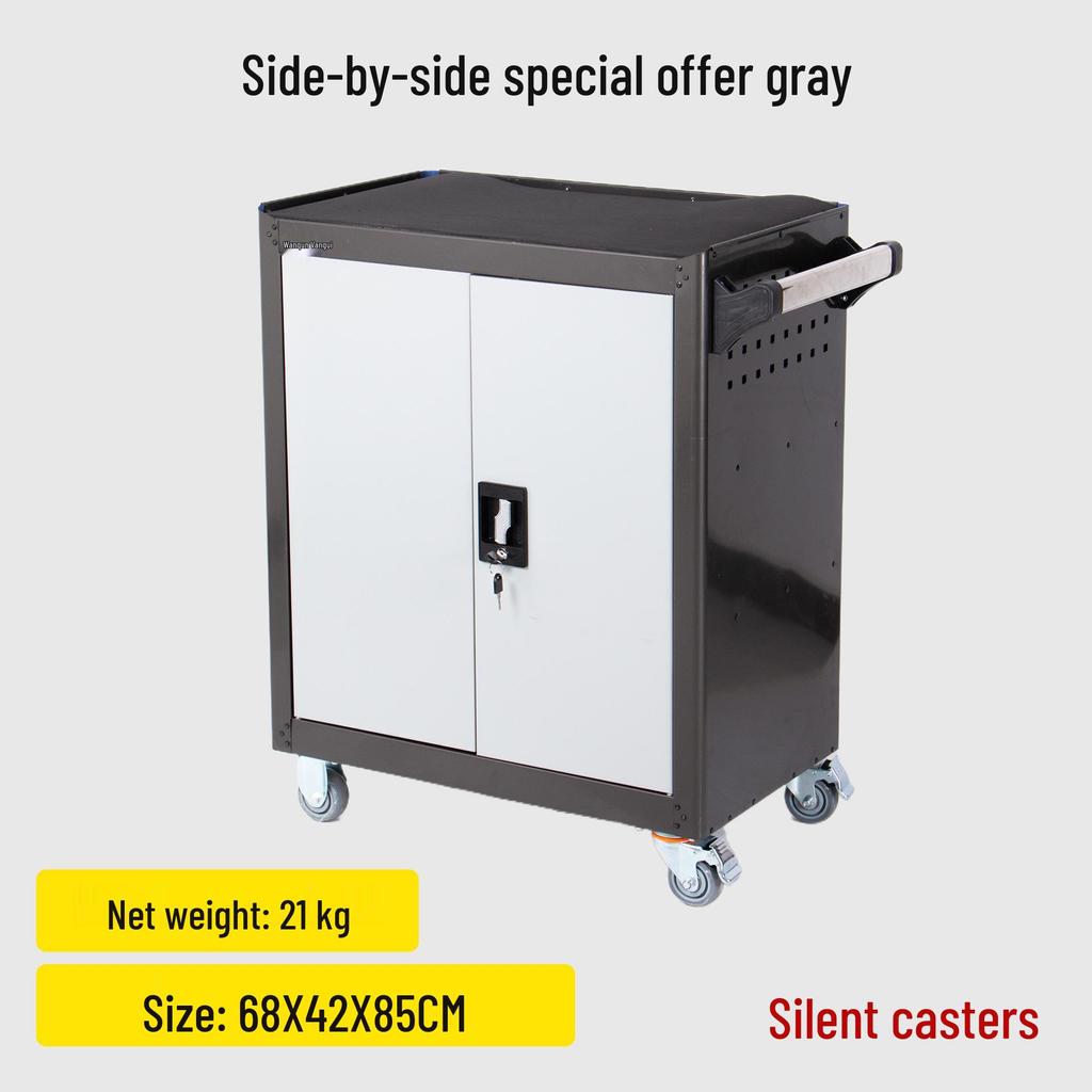 Multi-Layer Thickened Tool Cabinet with Casters for Auto Repair