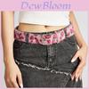 Leopard Print Belt With Gold Alloy Buckle For Womens Fashion And Casual Wear