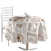 Nappe ronde - EDEN - Cosy Cœur - Ø160 cm - Cœurs imprimés - Imperméable