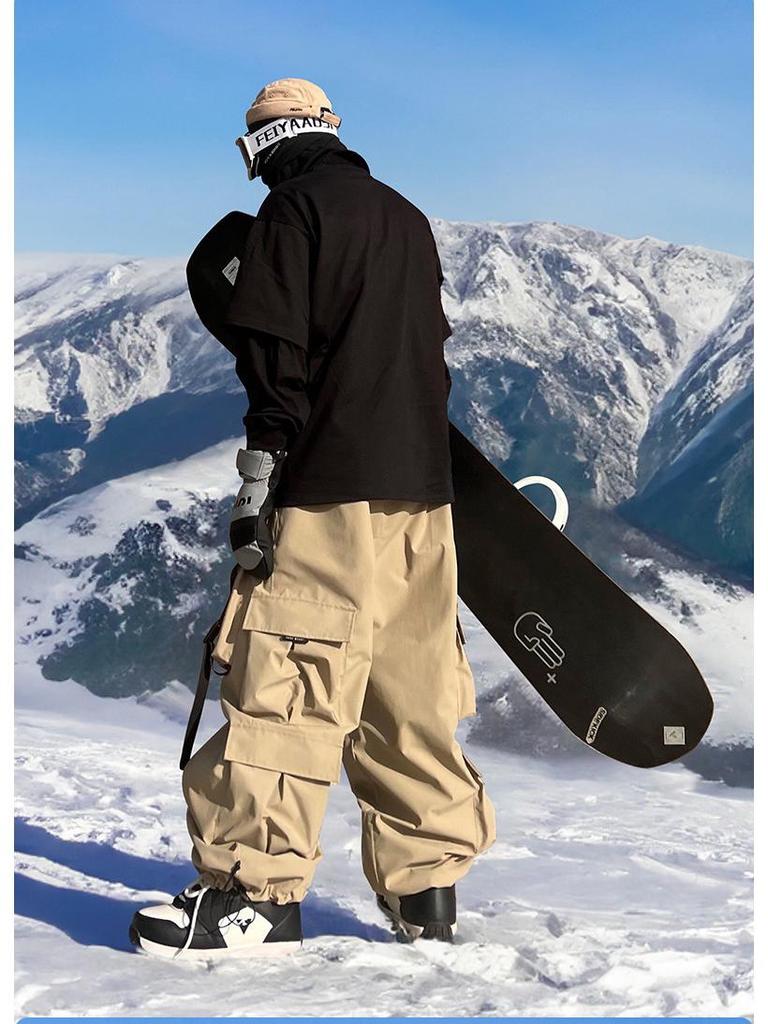 Xuexiang Violet 2026 Ski Pants: Men's Waterproof, Insulated, Heavy-Duty Snow Pants for Skiing and Snowboarding.