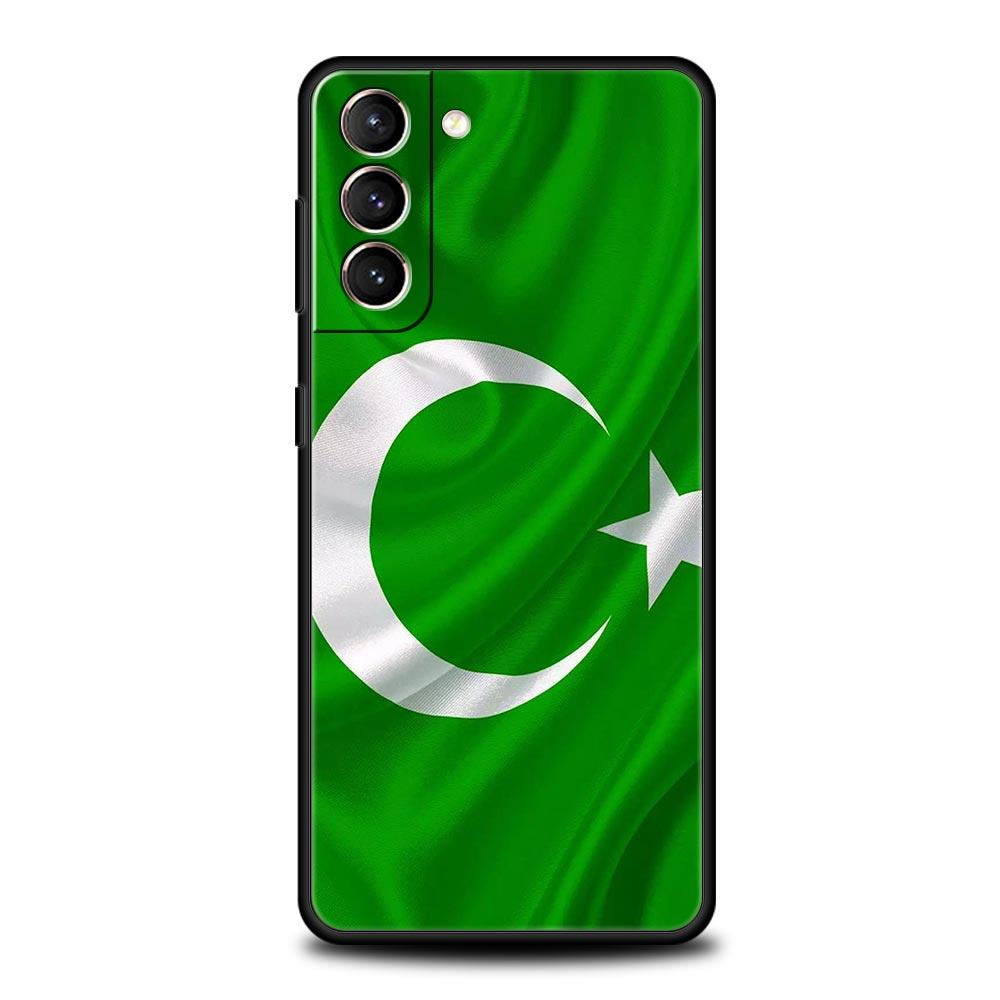 Soft TPU Phone Case For Samsung Galaxy S25 S24 S23 S22 S21 Ultra S20 FE 5G S10 S10E Plus Pakistan Flag Black Cover