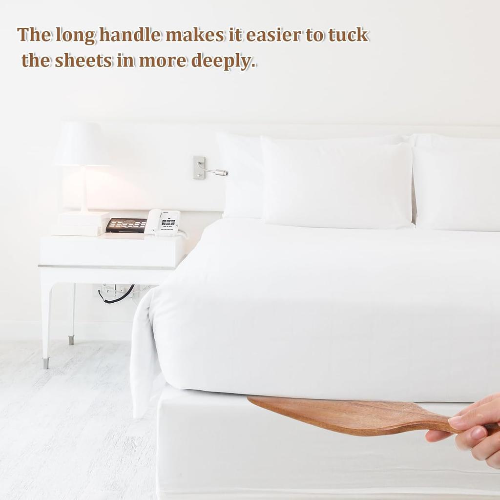 Mattress Lifter Bed Sheet Tool, Wooden Mattress Tucker Paddle Bed Making Tool, Bedsheet Tucker for Effortless Sheet Changes