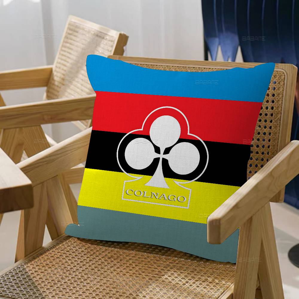 Colnago Logo Cushion Cover Pillowcase Upholstery Sofa Throw Pillow Home Decor Pillowcas