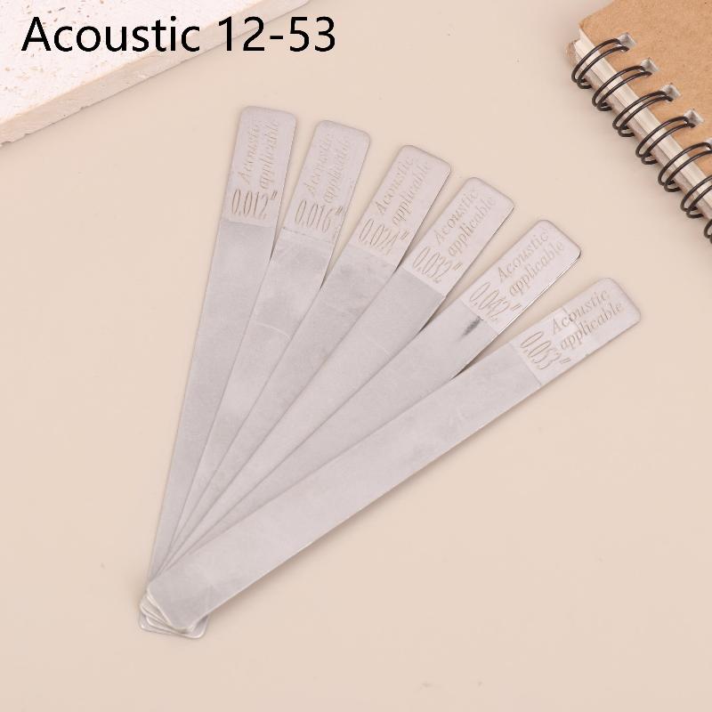 6Pcs/set Acoustic Guitar Nut Slotting Files Electric Guitar Bass Files For String Spacing Adjustment Nut Grinding Repair Tools