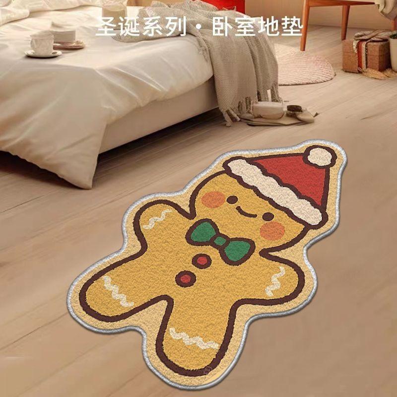 Christmas Imitation Cashmere Carpet Bed Dirty Easy To Take Care of Slip-resistant Mat Home Use Bedroom Living Room Study Mat