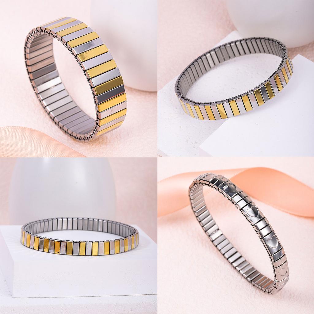 Elegant Adjustable Bracelet Jewelry Adjustable Bracelet In Stainless Steel Eye Catching Elastic Wrist Chain Ornament