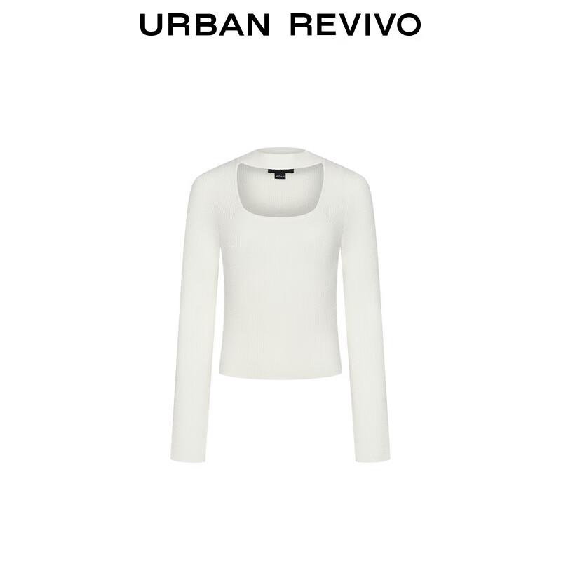 UR 2024 Women's Slim-Fit Hollow Knit Top