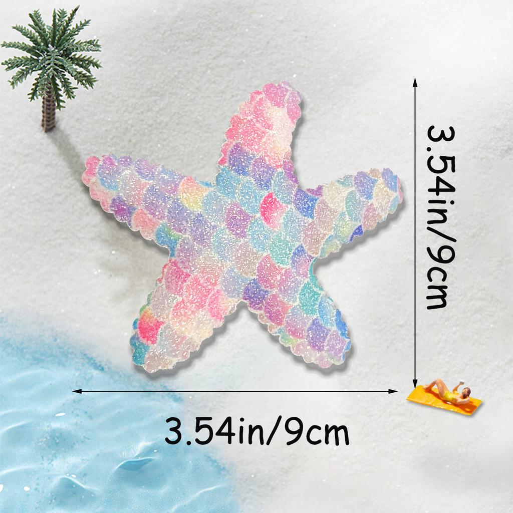 Seestern Haarspangen Pailletten Glitzer Seestern Haarspangen Funkelnde Krokodilklemmen Niedliche Meerjungfrau Accessoires für Frauen Mädchen