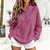 Women's Leopard Print Lined Pullover Sweatshirt