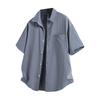 Short Sleeved Shirt Men's Summer Ice Silk Shirt Jacket Men's Summer Casual Workwear Short Sleeved Shirt