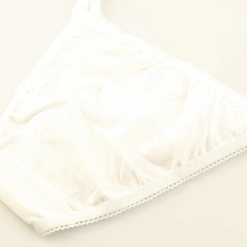 La-Pomme TAMAYURA Soft Cotton Full Back Panties Comfortable Picot Elastic Briefs Made in Japan