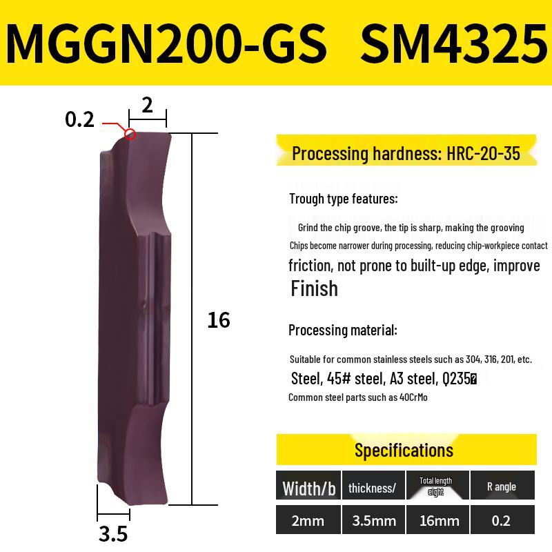 CNC Grooving Blade MGMN300/400-M for Stainless Steel, Ceramic, Aluminum Lathe Parting Tool Inserts