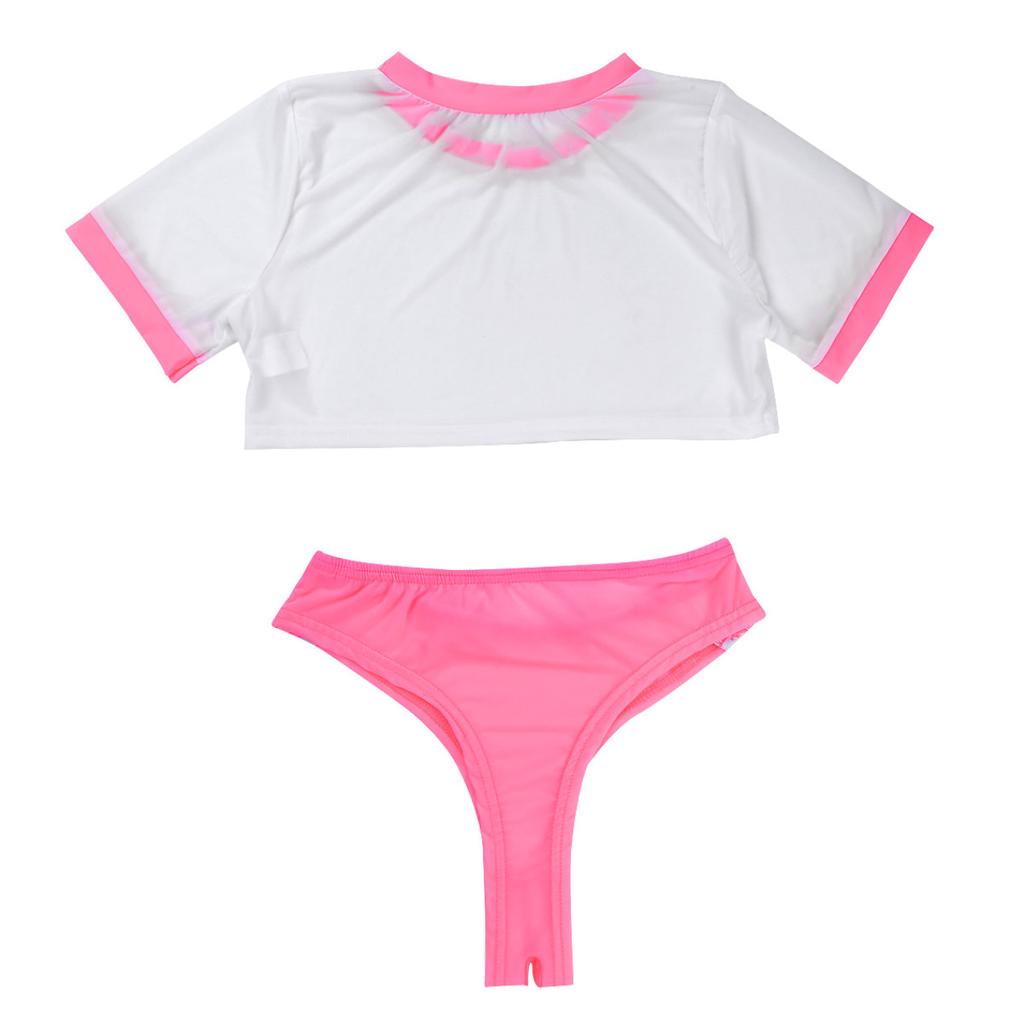 Dámská školní sada spodního prádla pro dívky Anime Cosplay Kostýmy Sexy Crop Tops Mini kalhotky Outfity