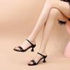 New Style Shoes: Versatile and Fashionable High Heels, One-shoulder Slippers, Women's Thin Heels