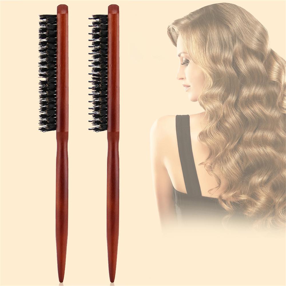 1PC Of Wooden Mouse Tail Comb Tear Comb For Hair Segmentation For edge Control Combing Back Smoothing And Fluffiness