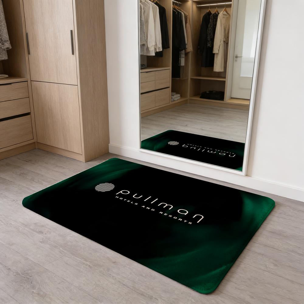 Fashion p-Pullman H-Hotel Floor Mat Flannel Door Mat Non-Slip Absorbent Washable Indoor Home Rug