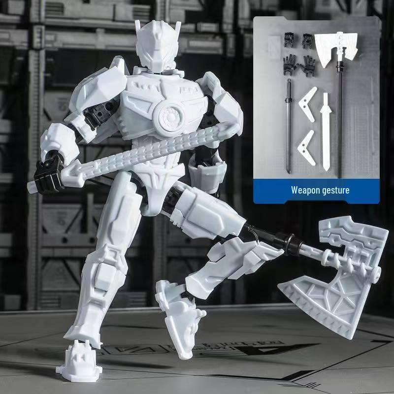 13-Joint Articulated Mecha Figure: 3D Toy Armor for Kids' Creative Assembly