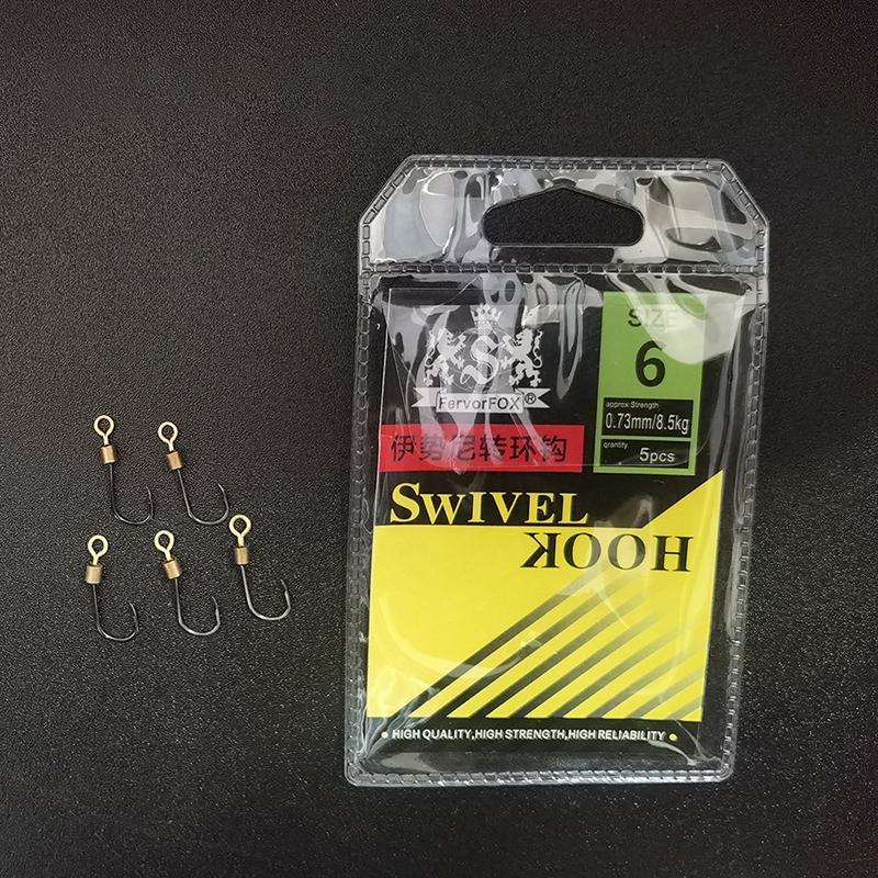 

Рыболовный крючок Iseini Swivel Hook Type Luya Sea Fishing Iron Hook Мягкие и жесткие аксессуары для наживки Вращающийся крючок size6