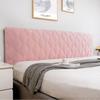 Luxury Thicken Plush Quilted Headboard Cover Solid Gray Velvet Bed Back Dust Protector All Inclusive