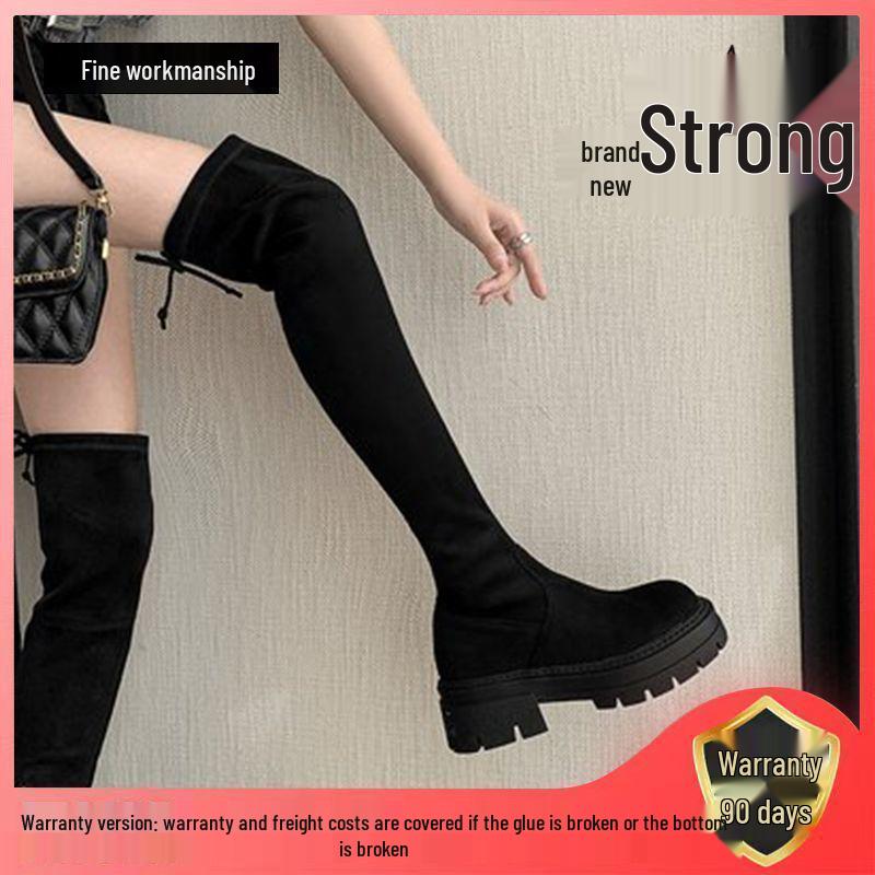 Women's European & American Style Thick-Soled Slimming Over-the-Knee Long Boots