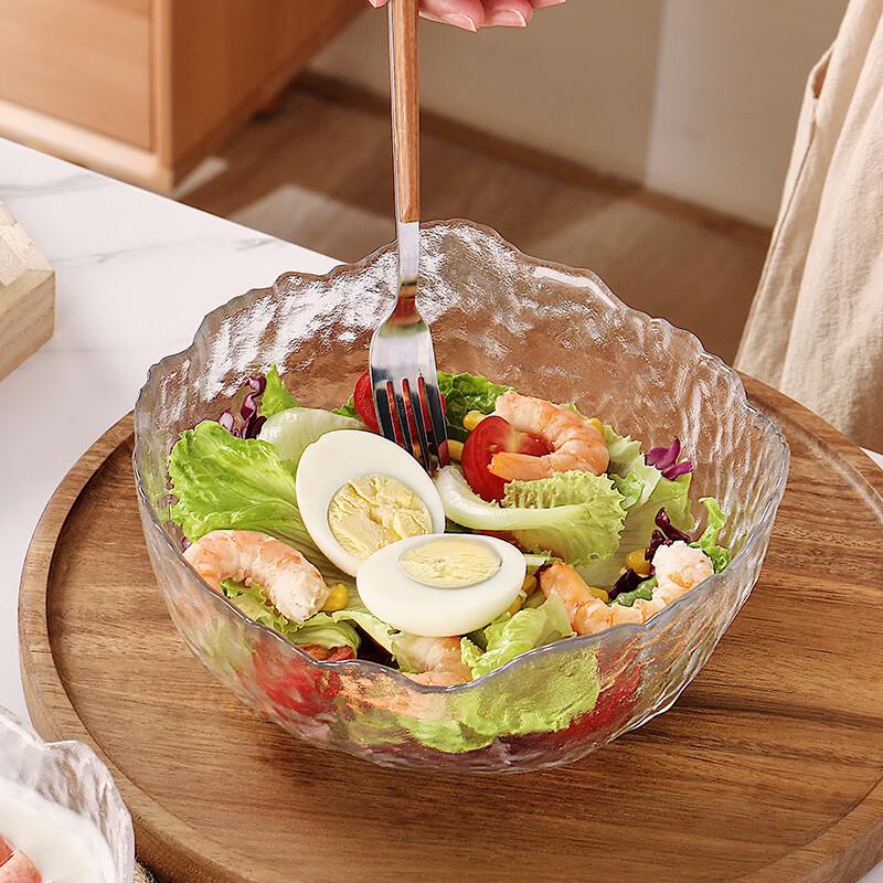 Japanese Style Glass Salad Bowl Set