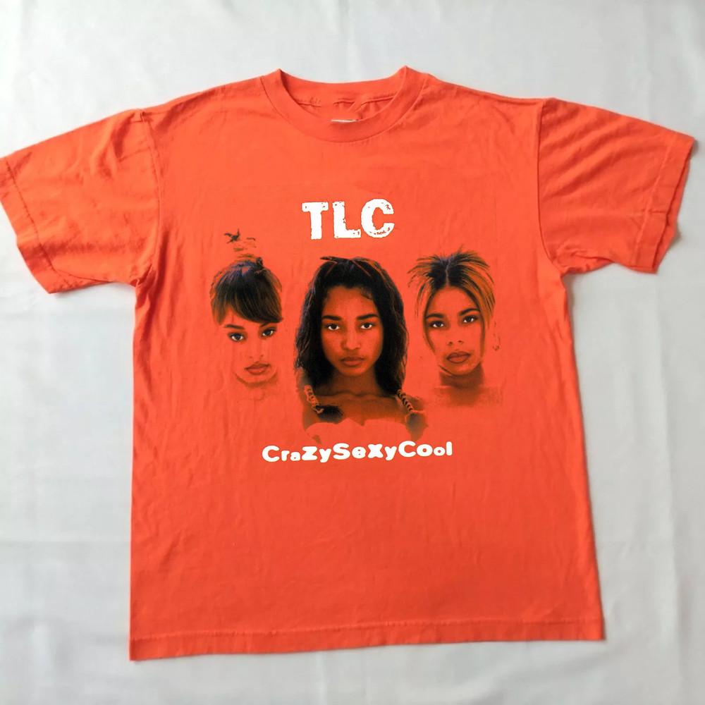TLC Band CrazySexyCool Оранжевая хлопковая футболка Полный размер S-5XL Унисекс футболка XXXXL