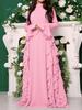 Elegant High-Waisted Bell Sleeve Maxi Dress 2025