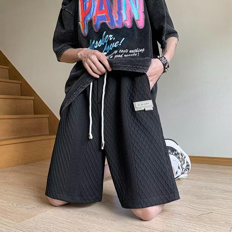 

Летние повседневные шорты из жаккардовой ткани Ice Silk Waffle Medium чёрный