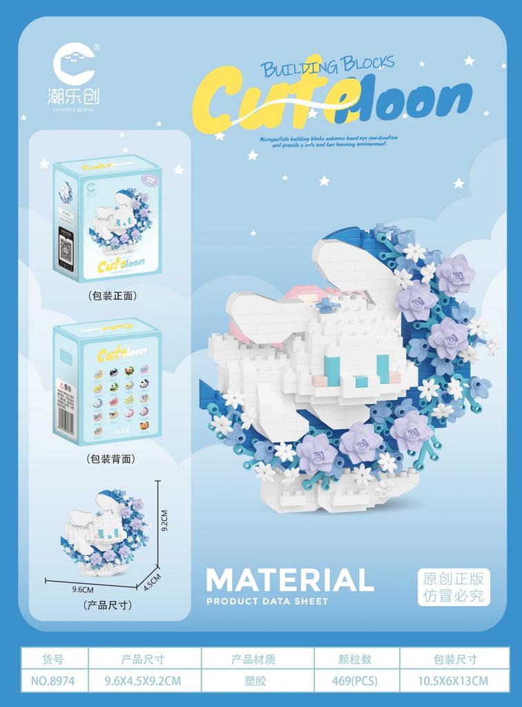 Animales Pequeños Panda Gato Flor Luna Dibujos Animados Animación Bloques de Construcción Juguete Kawai Modelo de Montaje Niños Niñas Regalo de Navidad