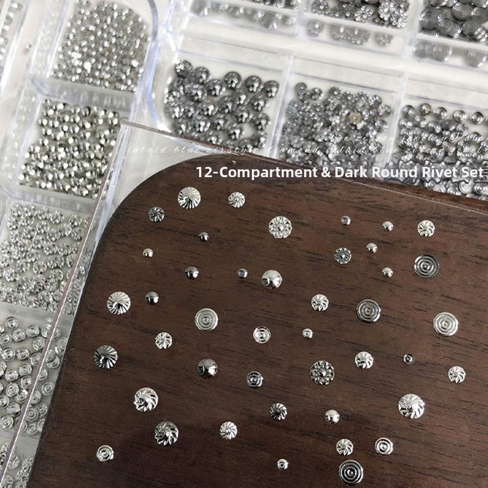 Round Stud Nail Art Accessories Punk Style Nail Beads and Rivets Hot Nail Metal DIY Manicure