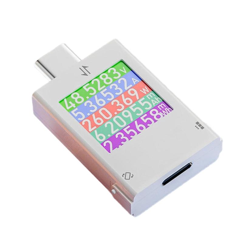 Type C USB Chargers Tester Real Time Voltages Current Monitor LED Screen Accurate for Mobile Devices PowerBanks