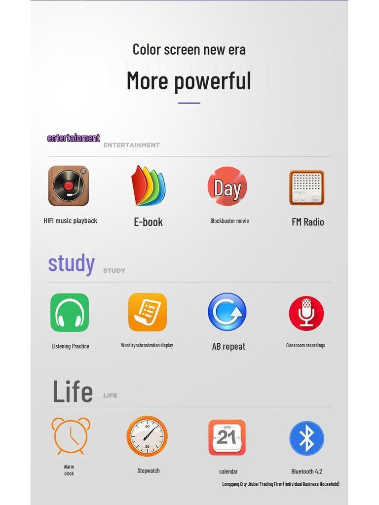MP3-Player Studentenedition: P4 Touchscreen, Kompakt, Ultradünnes Bluetooth-Gerät für Musik und Romane