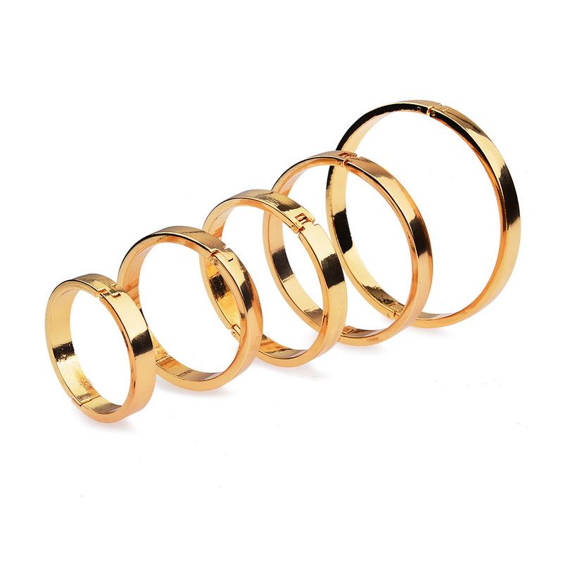 Gold Metal Penis Cock Ring Adult Toy Man Delayed Ejaculation Penis Lock Bondage Restraint Rings Cockrings Ball Scrotum Stretcher