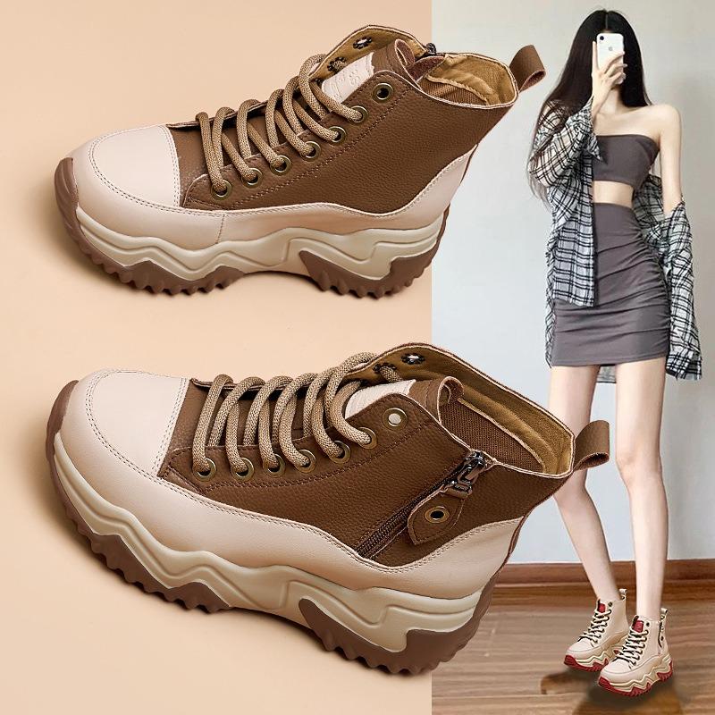 Thick-soled heightening dad shoes for women to wear outside autumn and winter new thick-soled children's casual velvet sports women's shoes