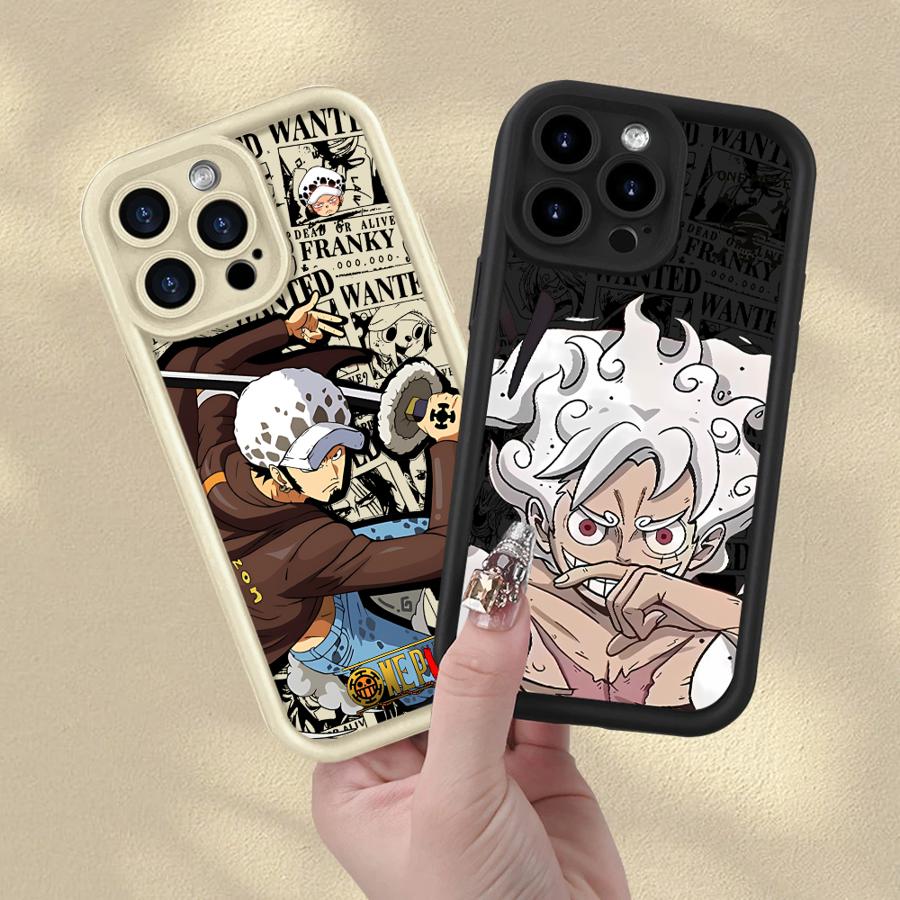 Soft Shell Case for iPhone XS Max 13 12 11 Pro Max XR 16e 17 Air 15 16 14 Plus One Piece Luffy Trafalgar D Water Law