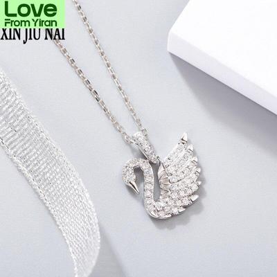 Atkeliauja naujiena S925 Sterling Silver 5a Circon, Itin spindintis gaivus, mielas vėjo gulbės formos moteriškas pinigų pakabukas