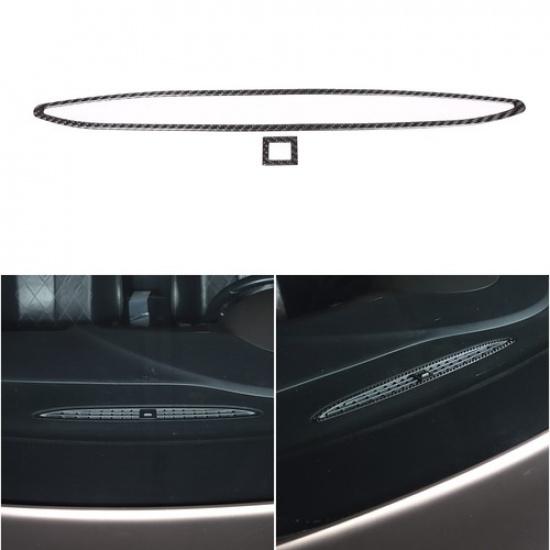 Carbon fiber Dashboard Centre Air Vent Trim Sticker For Seat Leon 2008-12