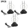 1 Stück Innen-Schleifen-Kaninchenantenne Analog-Digital-Signal Universelle Antenne VHF/UHF/HDTV